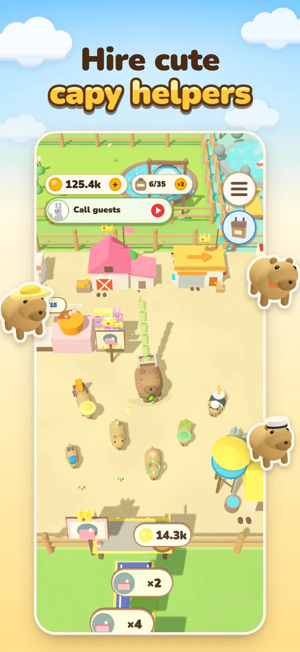 Hire cute capy helpers.