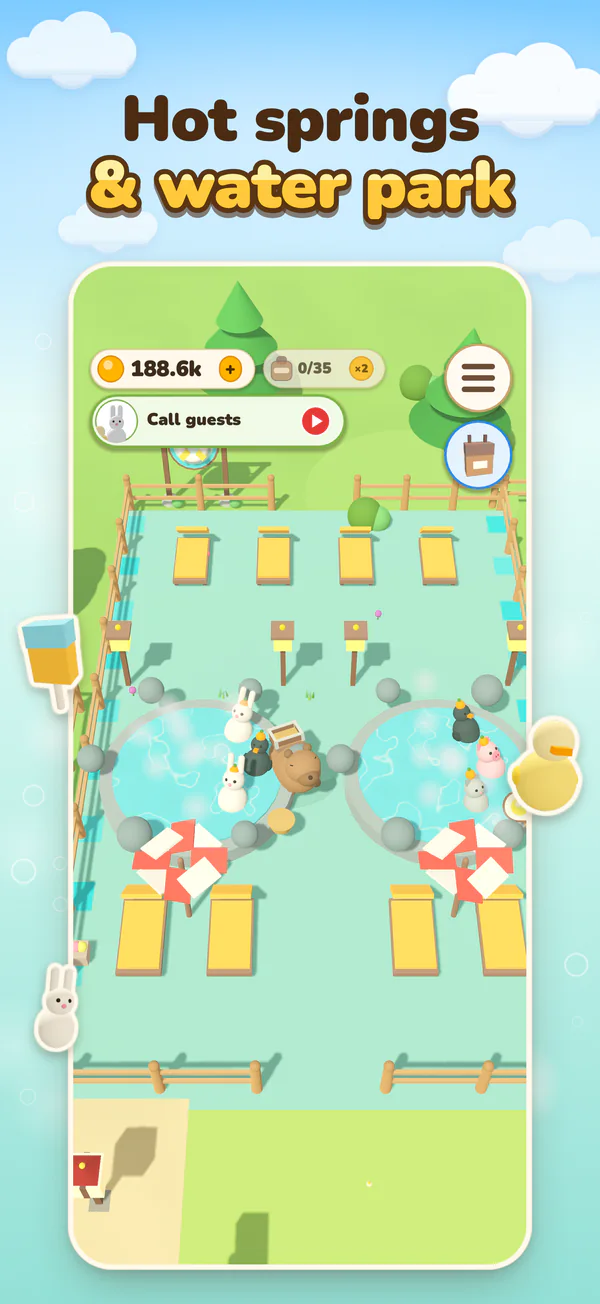 Hot springs and a water park.