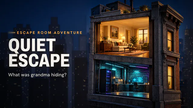 Quiet Escape, an escape room adventure: What was grandma hiding?